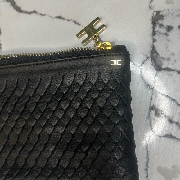 Elisabetta Franchi Scaled Leather clutch bag. - Picture 2 of 5